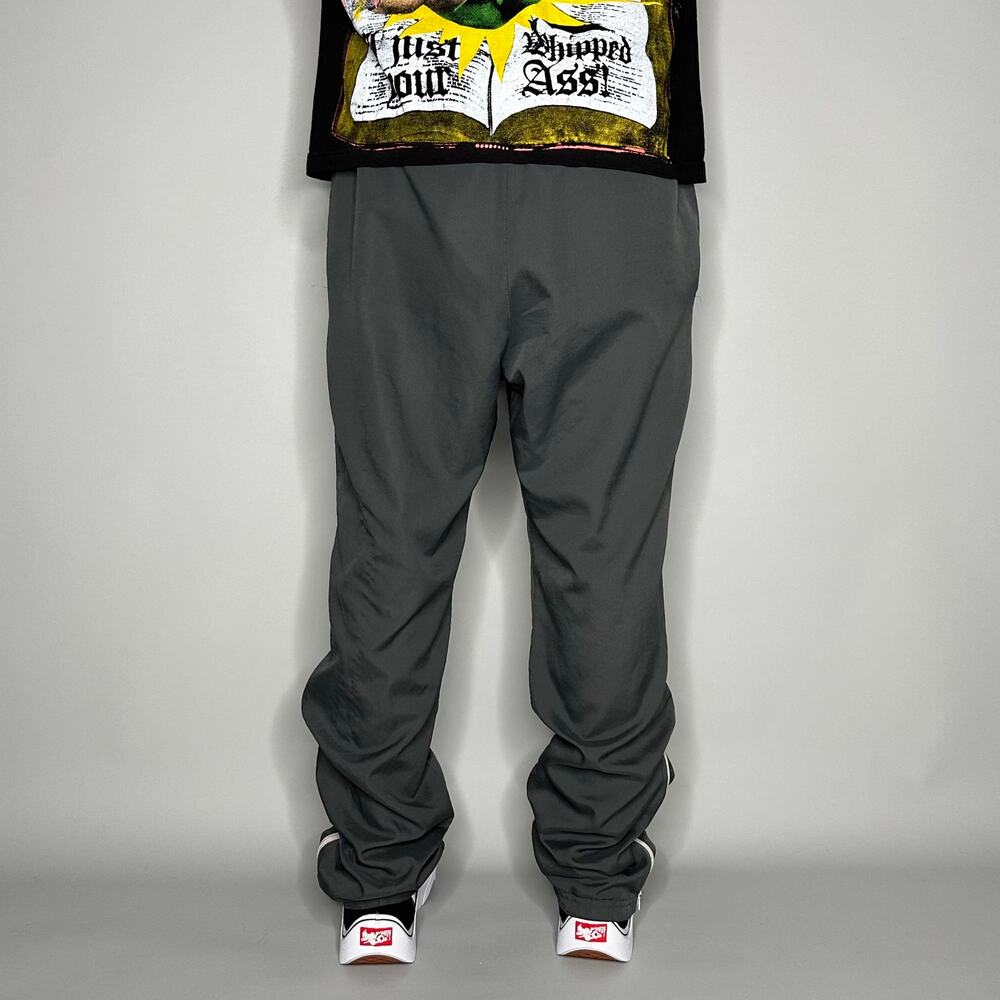Vintage Y2K Puma Sweatpants Mens M Baggy Wide Leg Fit Grey Polyester Lined - Picture 3 of 4